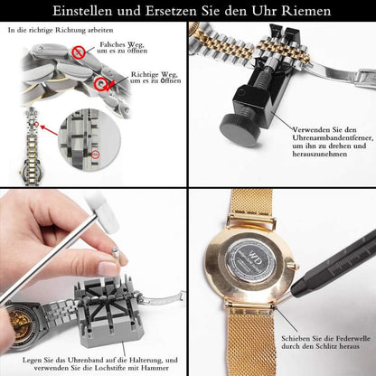 Uhrmacherwerkzeug Set 153 tlg Uhrenwerkzeug Profi Größer Einstellbar