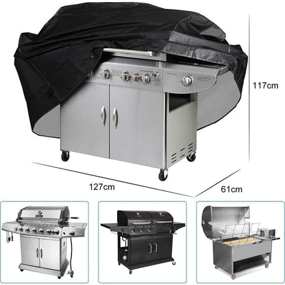 Abdeckplane Wasserdicht Grillabdeckung Wetterfest 420D Oxford 127x61x117cm UV