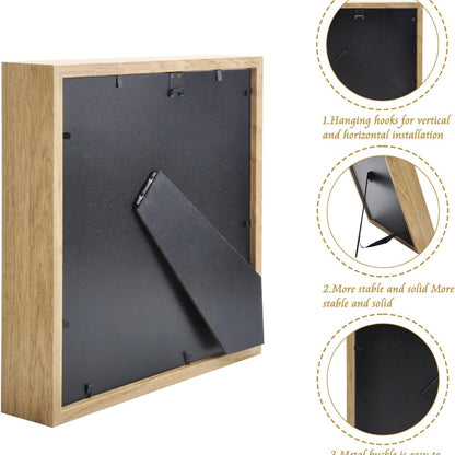 3D Objektrahmen Bilderrahmen 20x20 Befüllbar Holz Plexiglas DIY Deko Wand Foto