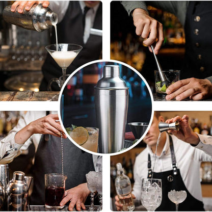 Cocktail Shaker Set 5-teilig 750ML Edelstahl Bar Tool Kit mit Rezeptheft