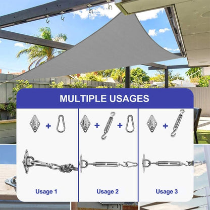 Sonnensegel Dreieckig 3x3m Sonnenschutz Balkon Wasserdicht UV Schutz Grau