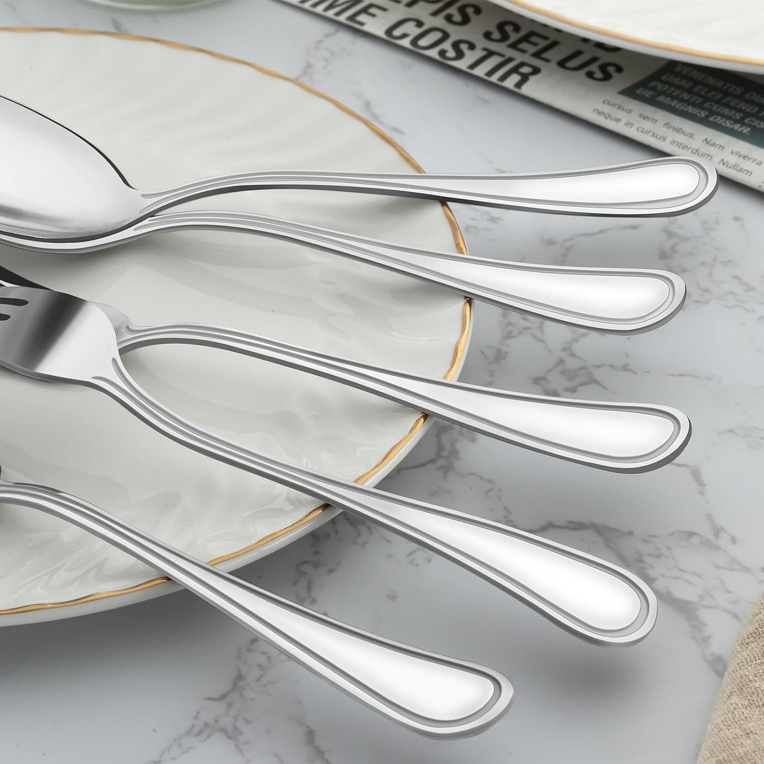 Teelöffel Set 24 Stück Edelstahl Kaffeelöffel 13,7cm Kleine Löffel für Haushalte