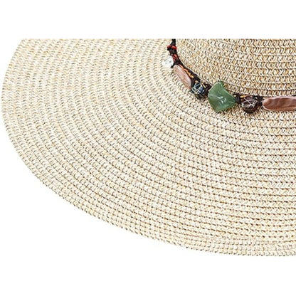 Floppy Strohhut Damen Sonnenhut Khaki Bowknot UV Schutz 50+ Faltbar