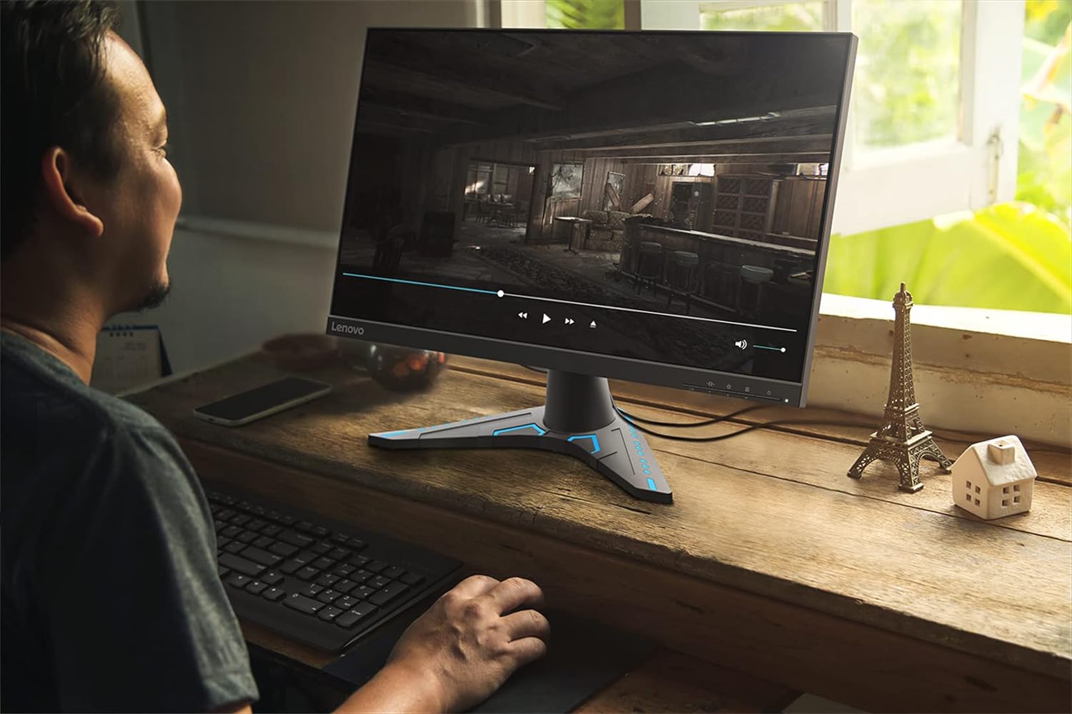 Lenovo G24qe-20, 23,8" QHD Gaming Monitor 2560x1440 100Hz 1ms Reaktionszeit