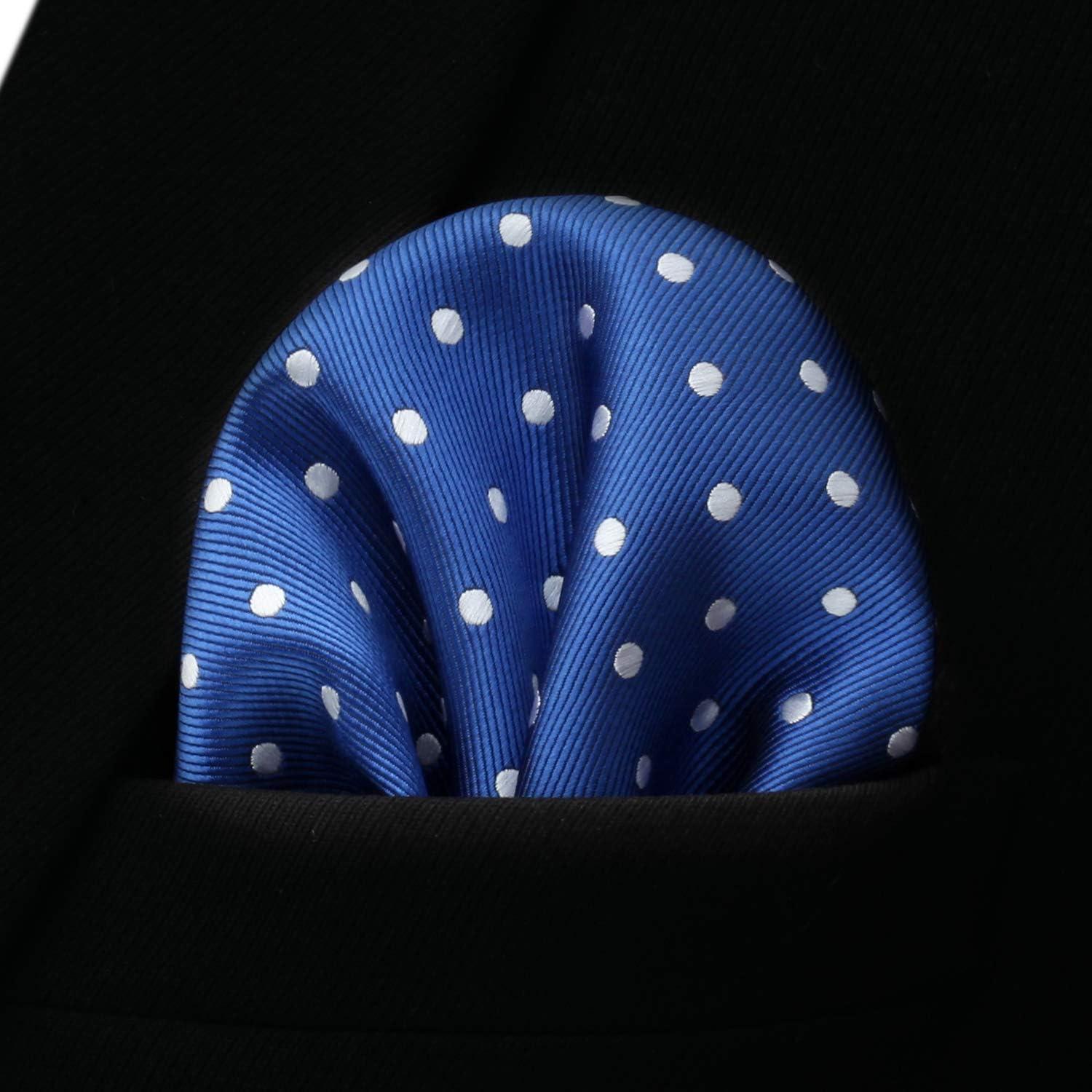 Krawatte Herren Einstecktuch Dot Hochzeit Business Blau Dot