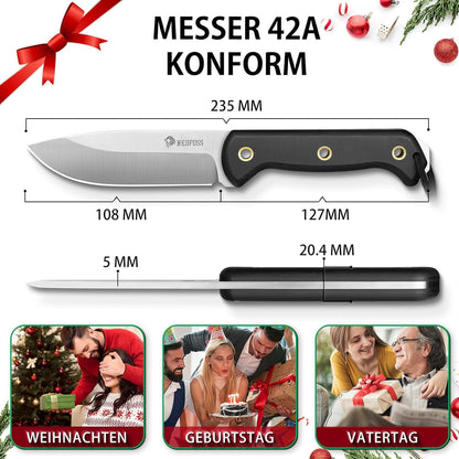 SEAL Outdoor Messer Taschenmesser Einhandmesser 11cm Full Tang Griff