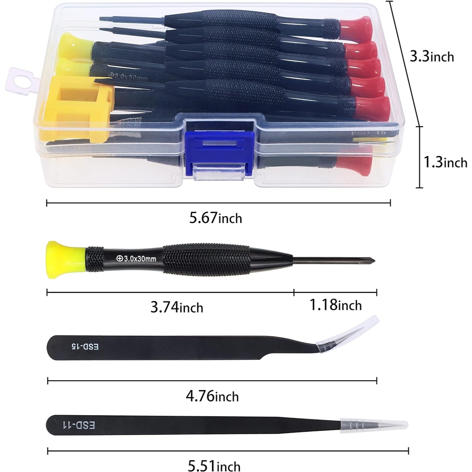 uhrmacherwerkzeug 18 Teiliger Kleine Magnetische Schraubendreher Set