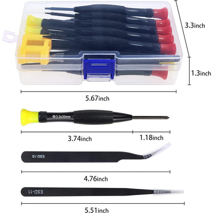 uhrmacherwerkzeug 18 Teiliger Kleine Magnetische Schraubendreher Set