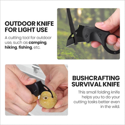 Schlüsselanhänger Messer Schwarz Klappmesser Faltbar Outdoor