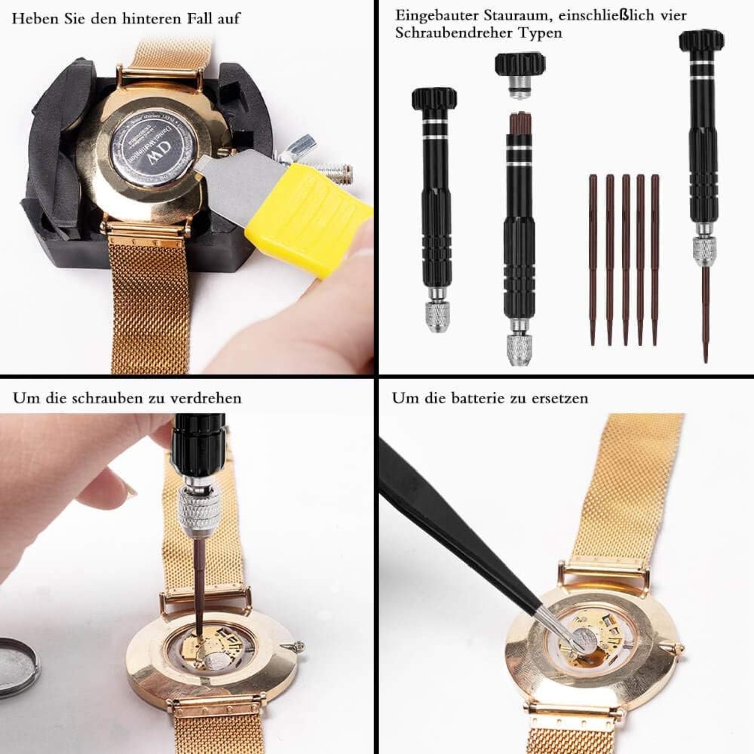 Uhrmacherwerkzeug Set 153 tlg Uhrenwerkzeug Profi Größer Einstellbar