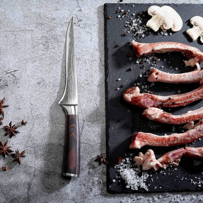 Premium Filetiermesser 15 cm Kochmesser Edelstahl Klinge Küchenmesser