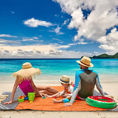 Picknickdecke Wasserdicht Strandmatte 210x200cm Ultraleicht Orange