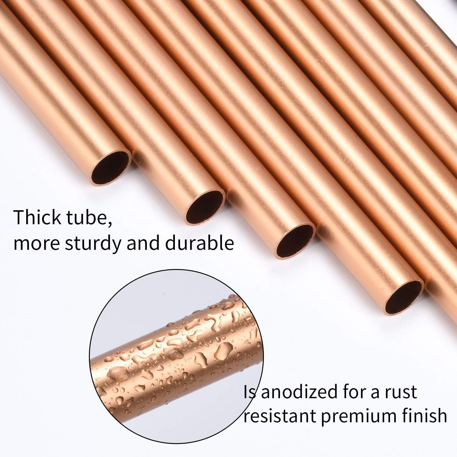 Garten Balkon Windspiele Rosegold 8 Aluminiumrohre Harmonische Töne für Draußen