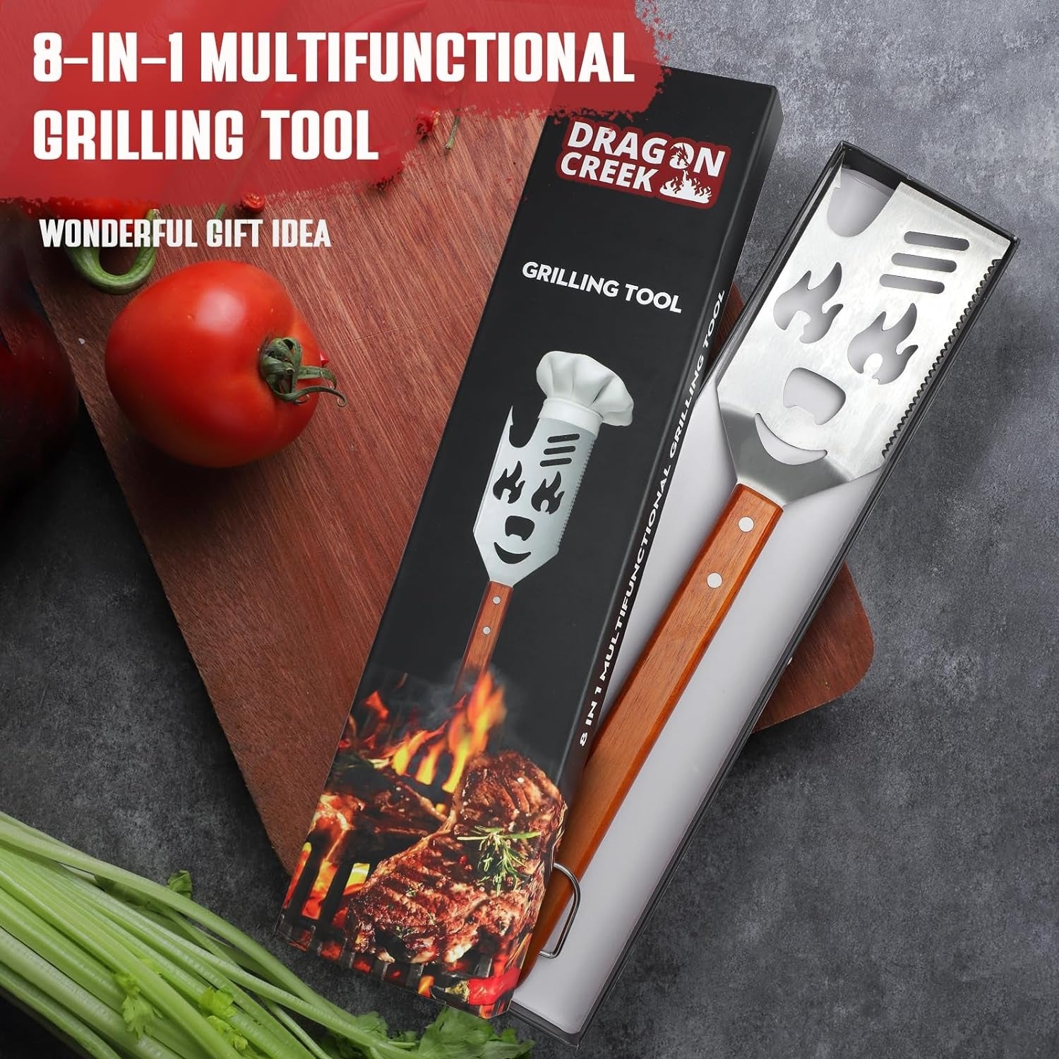 8 in 1 Grillspachtel Multifunktional Grillzubehör Geschenke für Männer