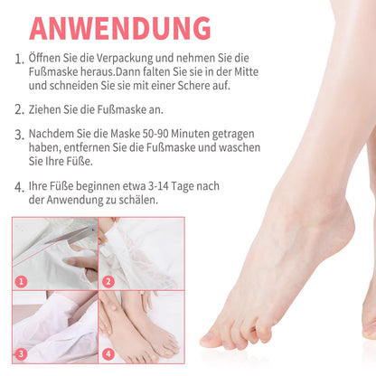 3 Paar Fußmaske JVR Milchsäure Peeling Hornhautentfernung Feuchtigkeitsspendend