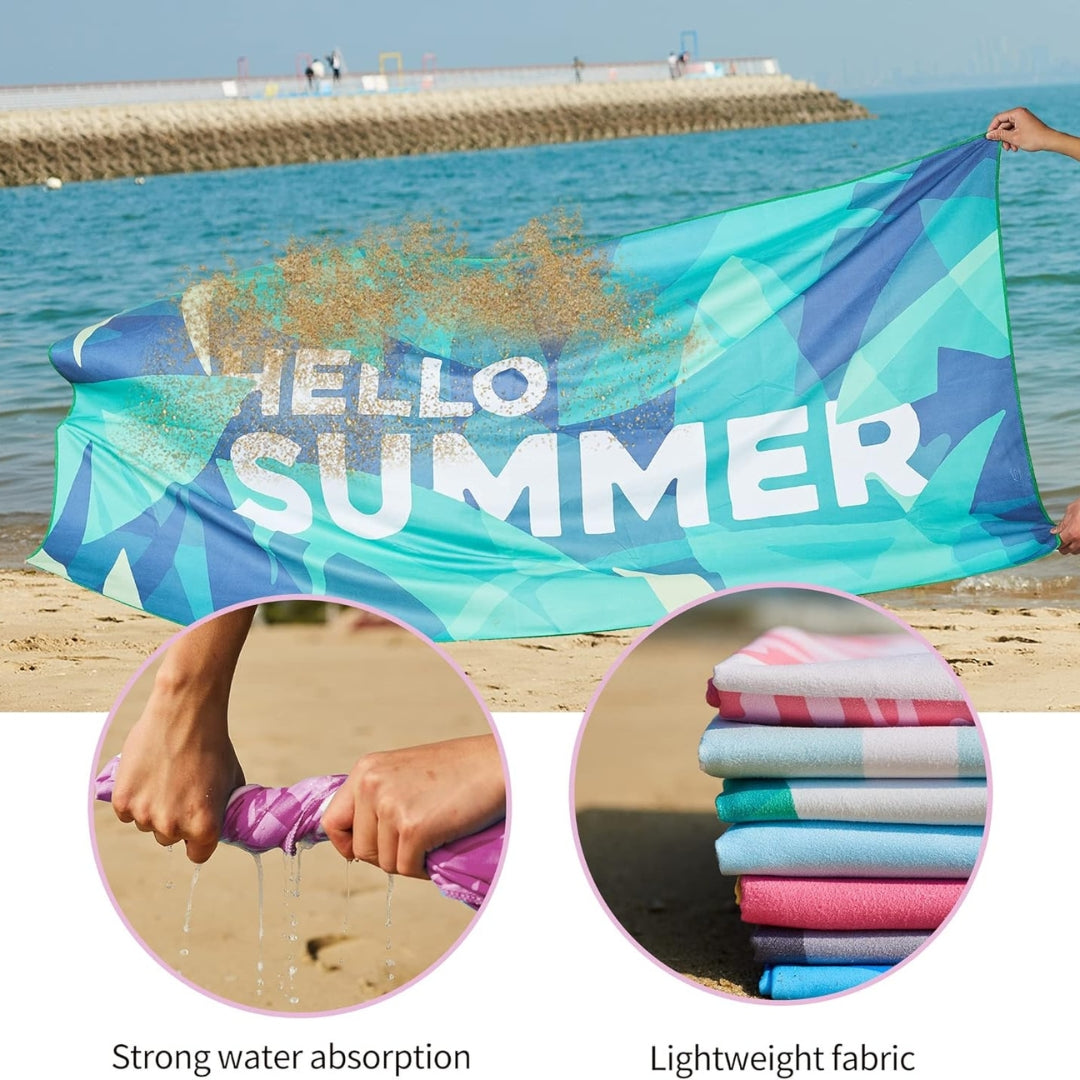 Mikrofaser Strandtuch 180x90 Schnelltrocknend Summer Blatt