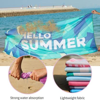 Mikrofaser Strandtuch 180x90 Schnelltrocknend Summer Blatt