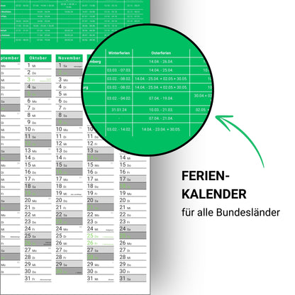 Kalender 2025 Wandkalender groß | Familienkalender | Jahreskalender 97x67 cm | Inkl. Feiertage nach Bundesländern | Wochenplaner