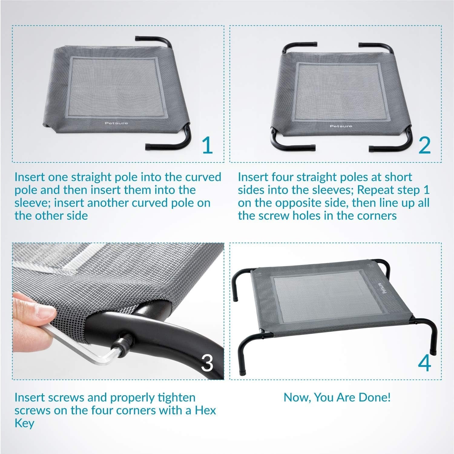 Hundeliege outdoor Grosse Hunde grau in und outdoor Garten 124x90x20cm