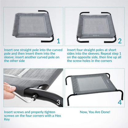 Hundeliege outdoor Grosse Hunde grau in und outdoor Garten 124x90x20cm