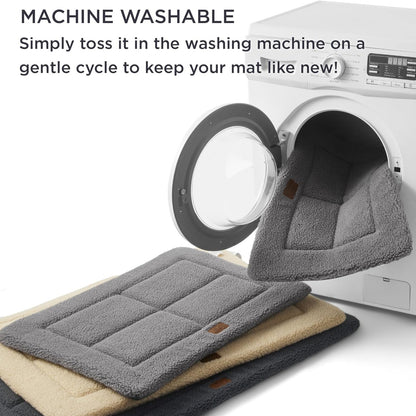 Waschbare Hundematte Mittelgroße Hunde 89x58 cm Hundekissen Grau