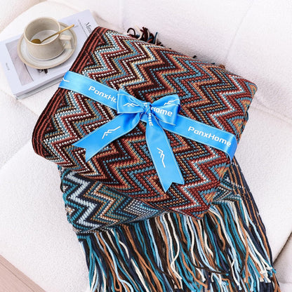 Kuscheldecke flauschig 260GSM 130x160cm Wärmedecke Mit Fransen Decke