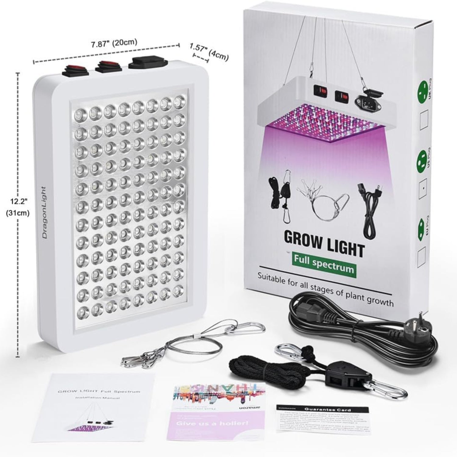 XL Pflanzenlampe XL LED Grow Lampe Vollspektrum BW1000 Veg
