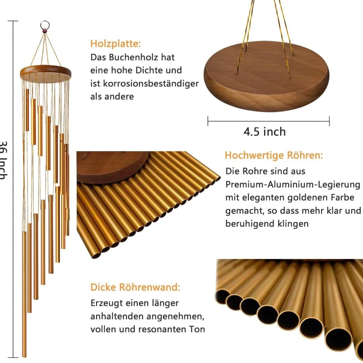 Handgemachtes Windspiele für Draußen Geschenke für Frauen