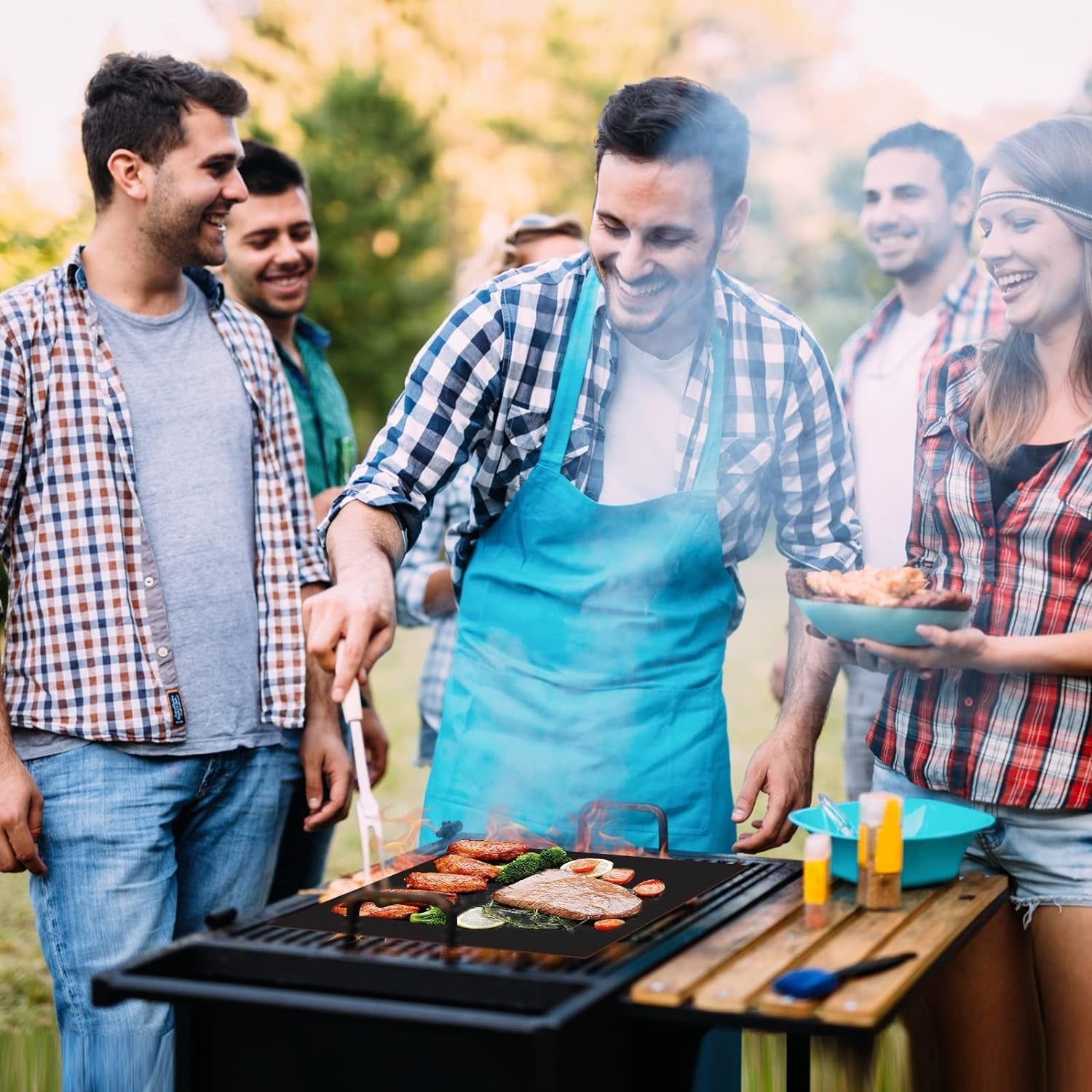 Teflon Grillmatte 5er Set Antihaft Grill Zubehör