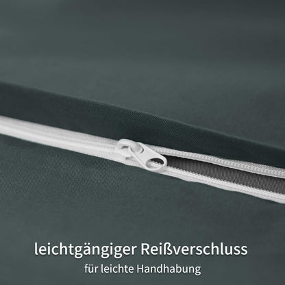 Kissenbezug 40x80 Grau Doppelpack Kopfkissenbezug Mikrofaser