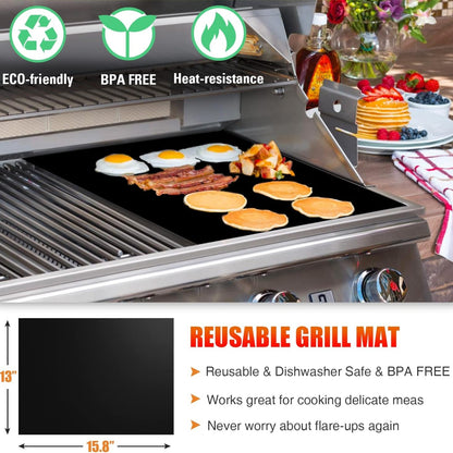Grillbesteck mit fleischthermometer Grill Zubehörset 38 tlg Geschenke für Männer
