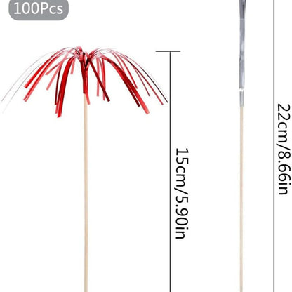 Cocktail Deko Party Dekoration 100 Stücke Feuerwerk Glitzerpalmen