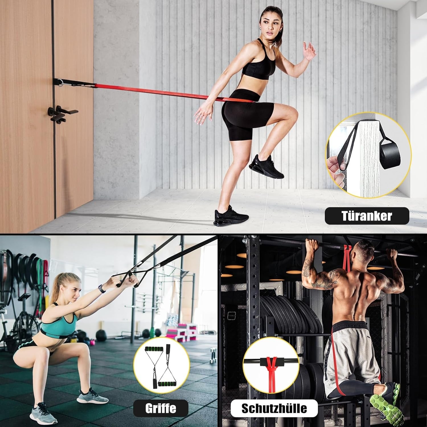 Fitnessbänder Set Terrabänder Resistance Bands 3 Widerstandsstufen
