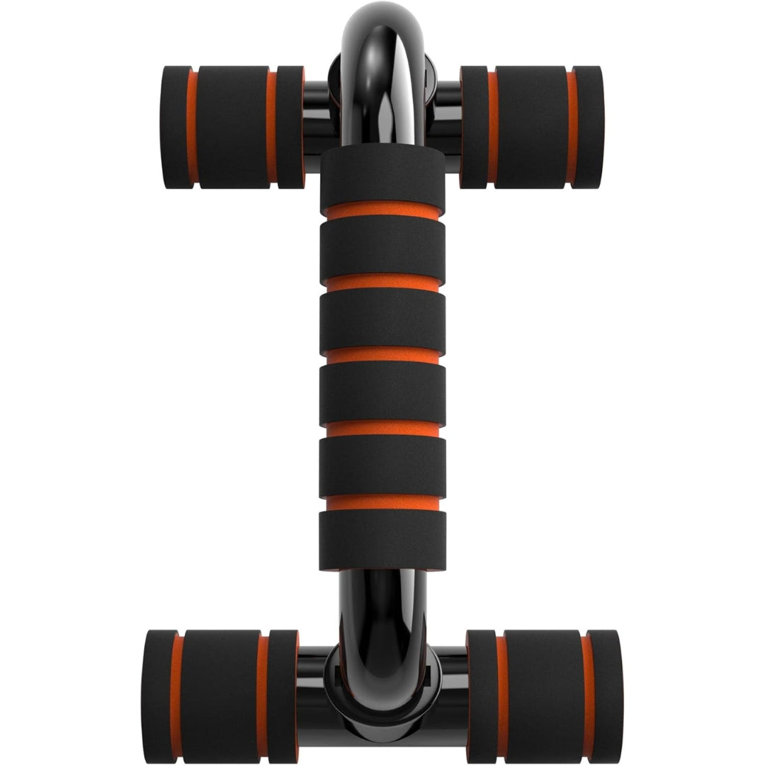 Schwarz Orange Push Up Stand Bars 250g Liegestützgriffe Harzschaft Rutschfest