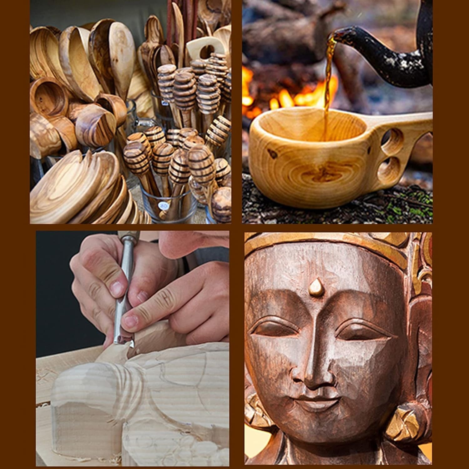 Holzschnitzwerkzeug Set Basteln Erwachsene Schnitzset 11tlg