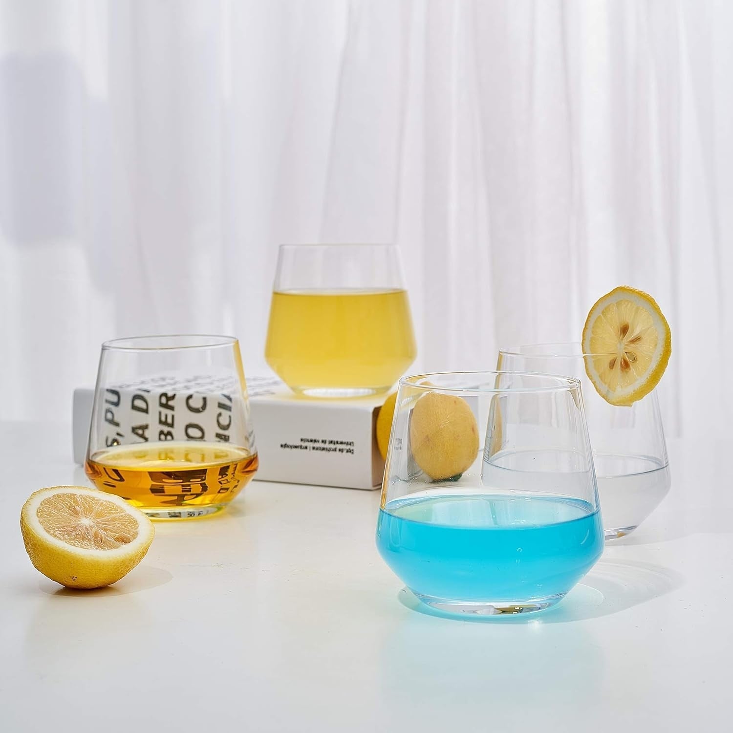 Trinkgläser Set Kristallglas 410ml Wassergläser Spülmaschinenfest