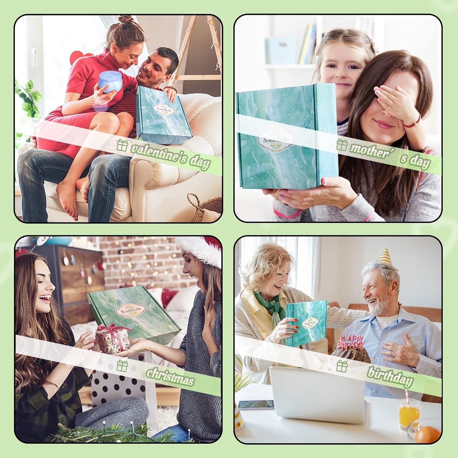 Duftkerzen Set Frauen Geschenke 4 Stück aus 100% Sojawachs