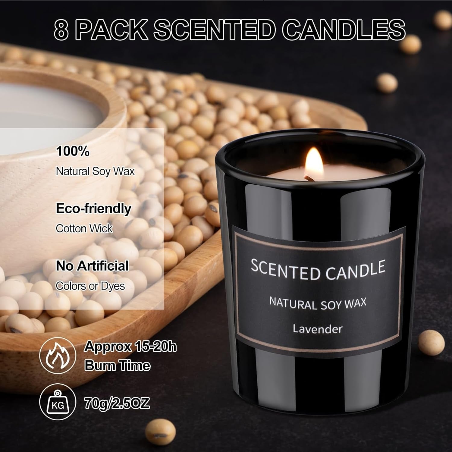 Duftkerzen Geschenkset frauen 8 Pack Aromatherapie Kerzen