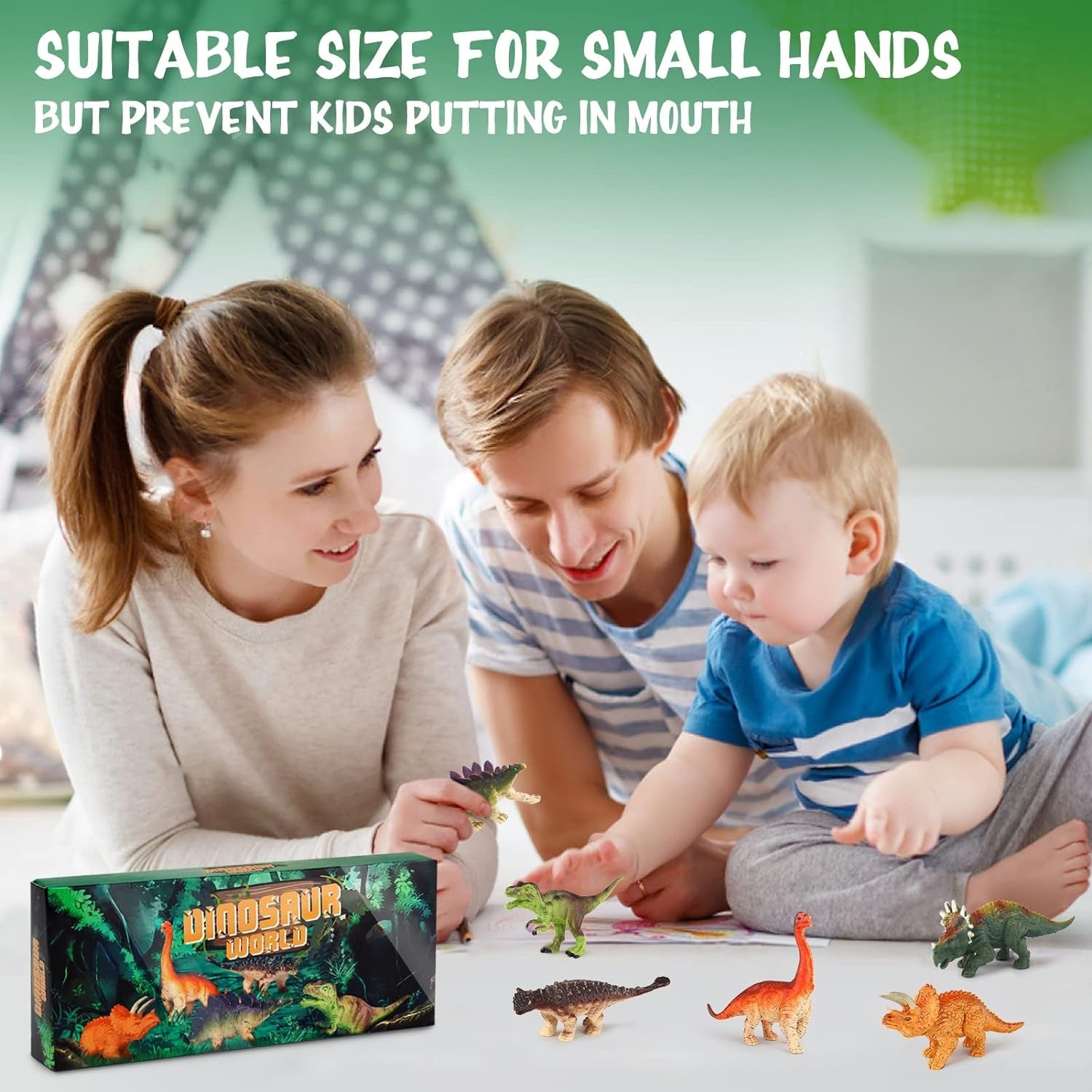 Mini Dinosaurier Figuren Lernspielzeug für Kinder 3+ Jahre 6er Set