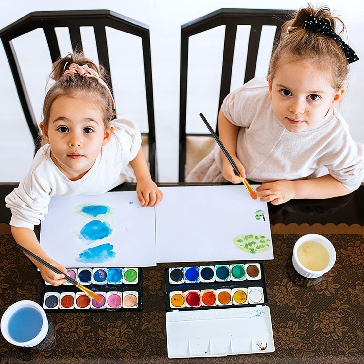 Acryl Pinsel Set 20 Stück 10 Verschiedene Größen Aquarell Stift Modelbau Schwarz