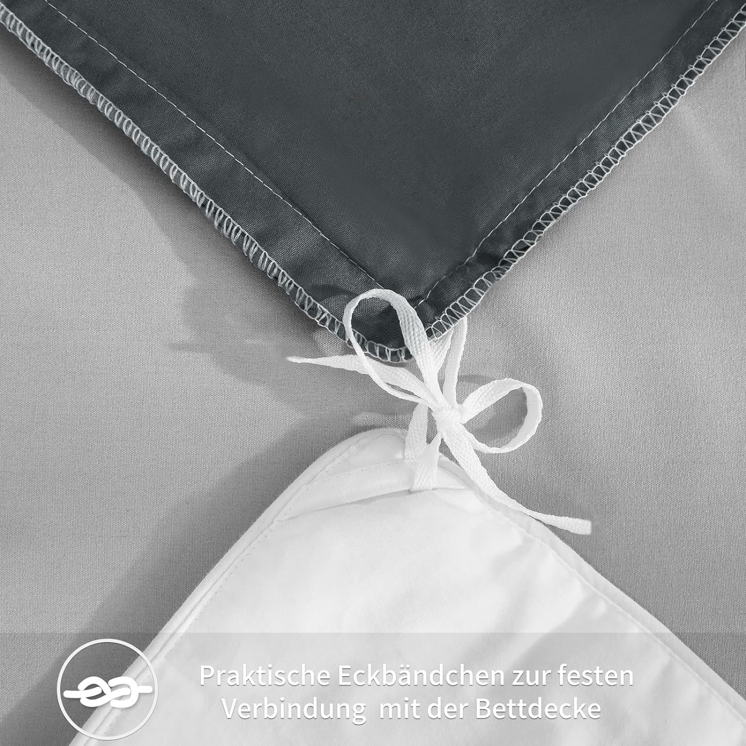 Bettdecke Flauschige Decke Bettwäsche 135x200 Mikrofaser Anthrazit Set