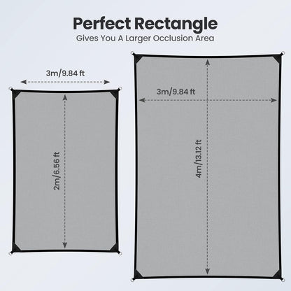 Sonnensegel Rechteckig 2x3m Sonnenschutz Terrasse Wasserdicht