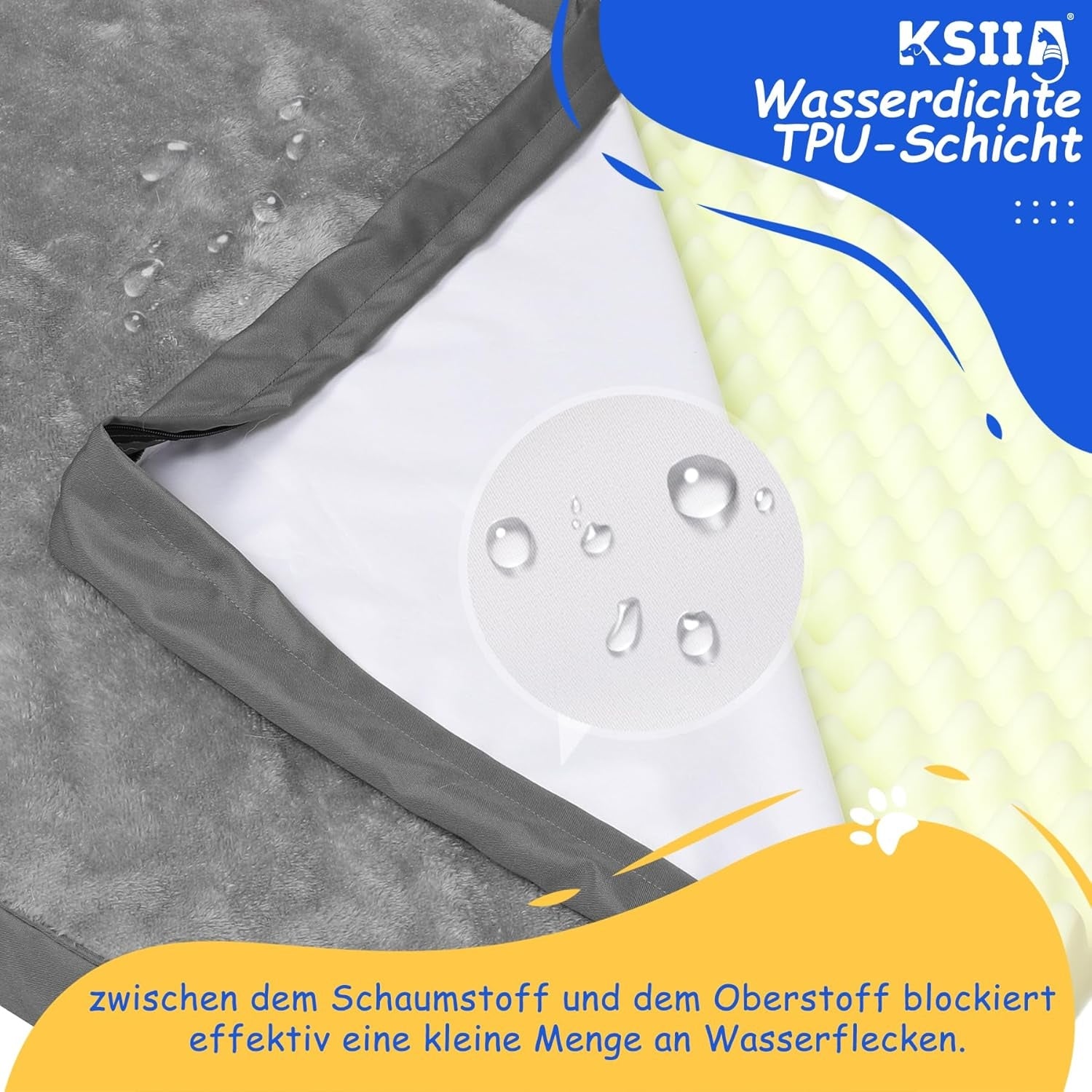 Hochwertiges Orthopädisches Hundebett für Große Hunde XL 105x70x8 cm