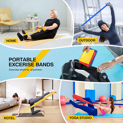 Widerstandsbänder Resistance Bands 3er-Set 1.5M/2M Lang Fitnessbänder