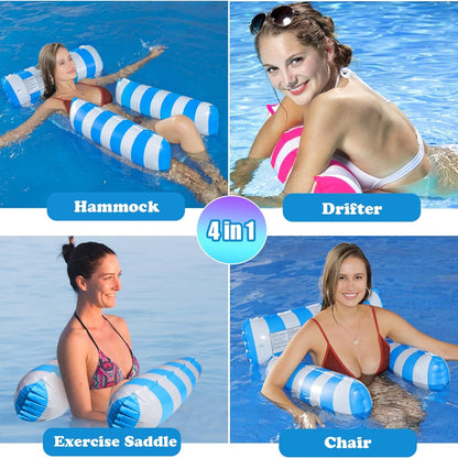 Wasserhängematte Pool Zubehör 2x  Aufblasbase Pool Hängematte