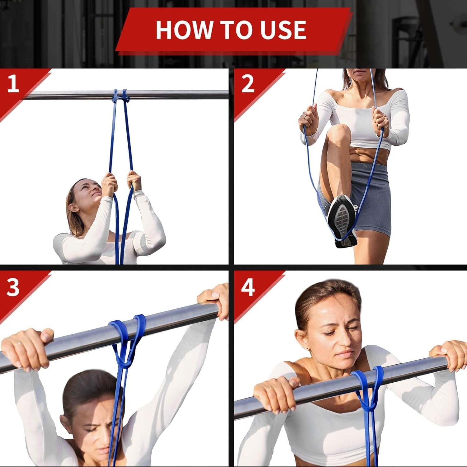 Premium Fitnessbänder Theraband Widerstandsbänder Set 3 Stufen