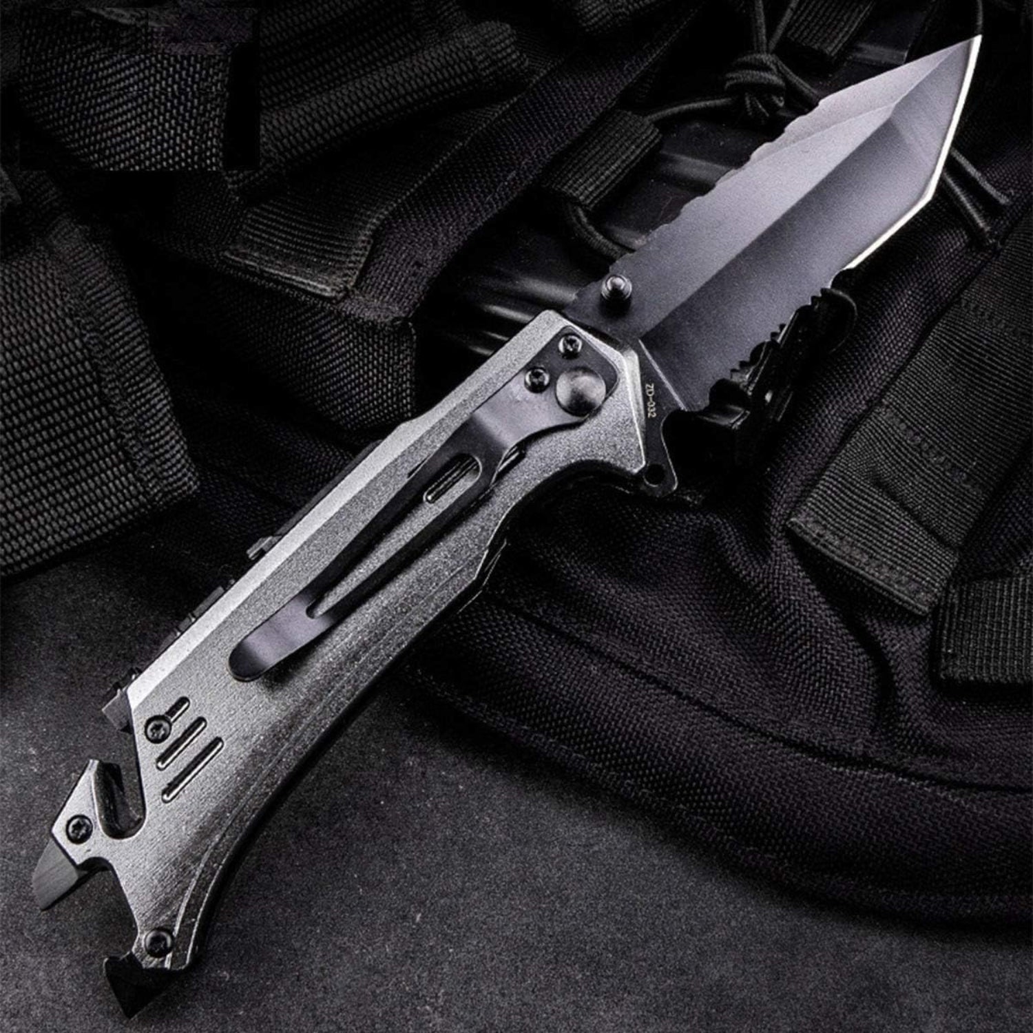 Premium Taschenmesser mit Feuerstahl 6-in-1 Klappmesser Outdoor