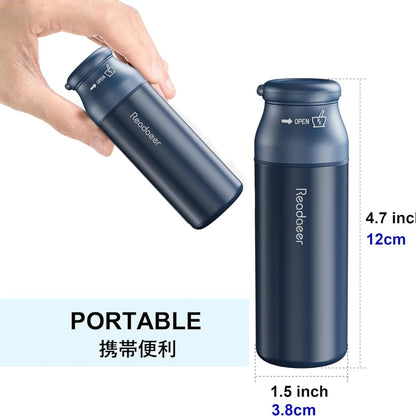 Tablettenbox Organizer mit Pillenschneider Mühle Pillendose Multifunktional