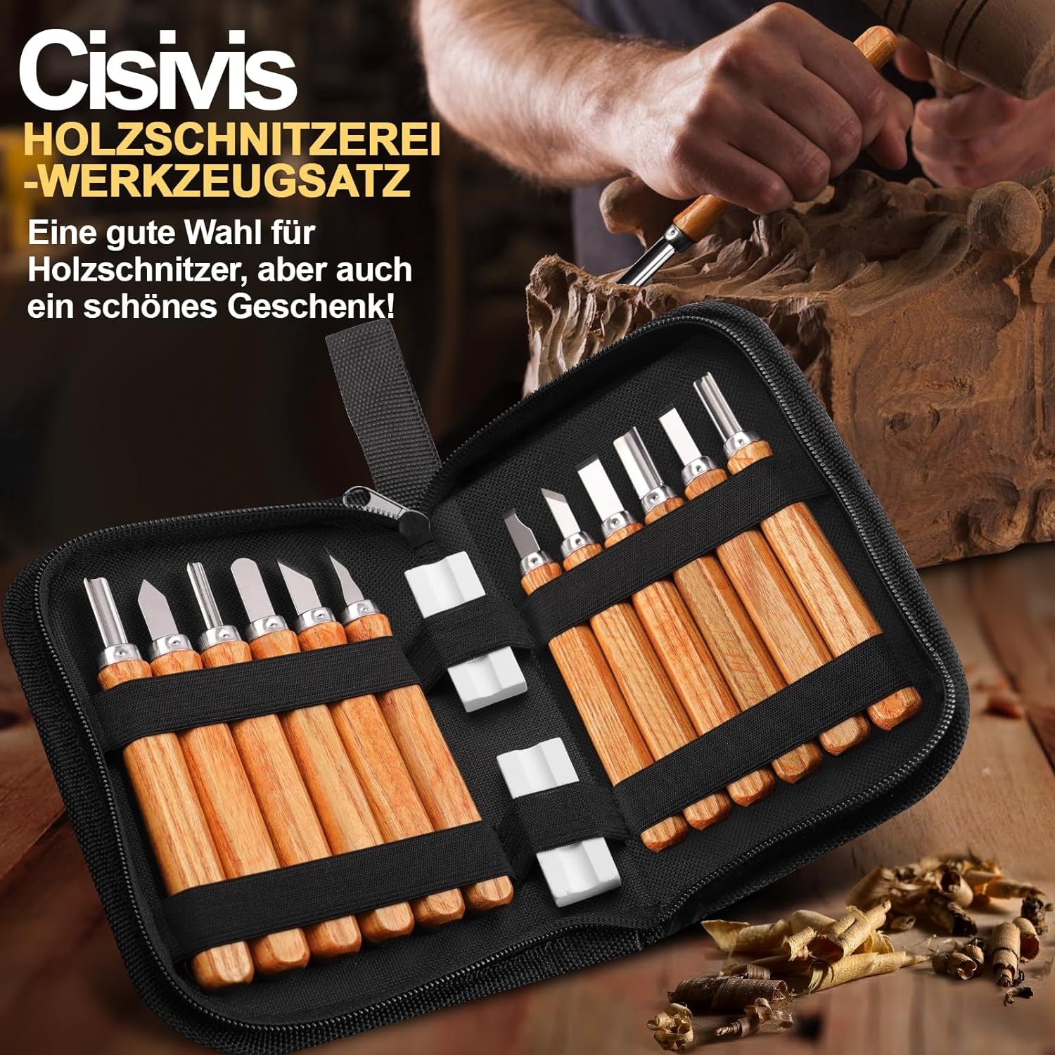 Holzschnitzwerkzeug Set Schnitzwerkzeug Schnitzset Schnitzmesser
