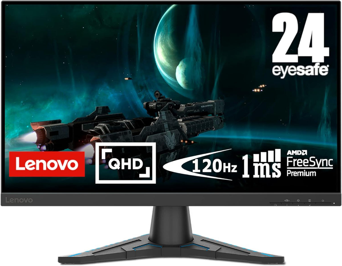 Lenovo G24qe-20, 23,8" QHD Gaming Monitor 2560x1440 100Hz 1ms Reaktionszeit